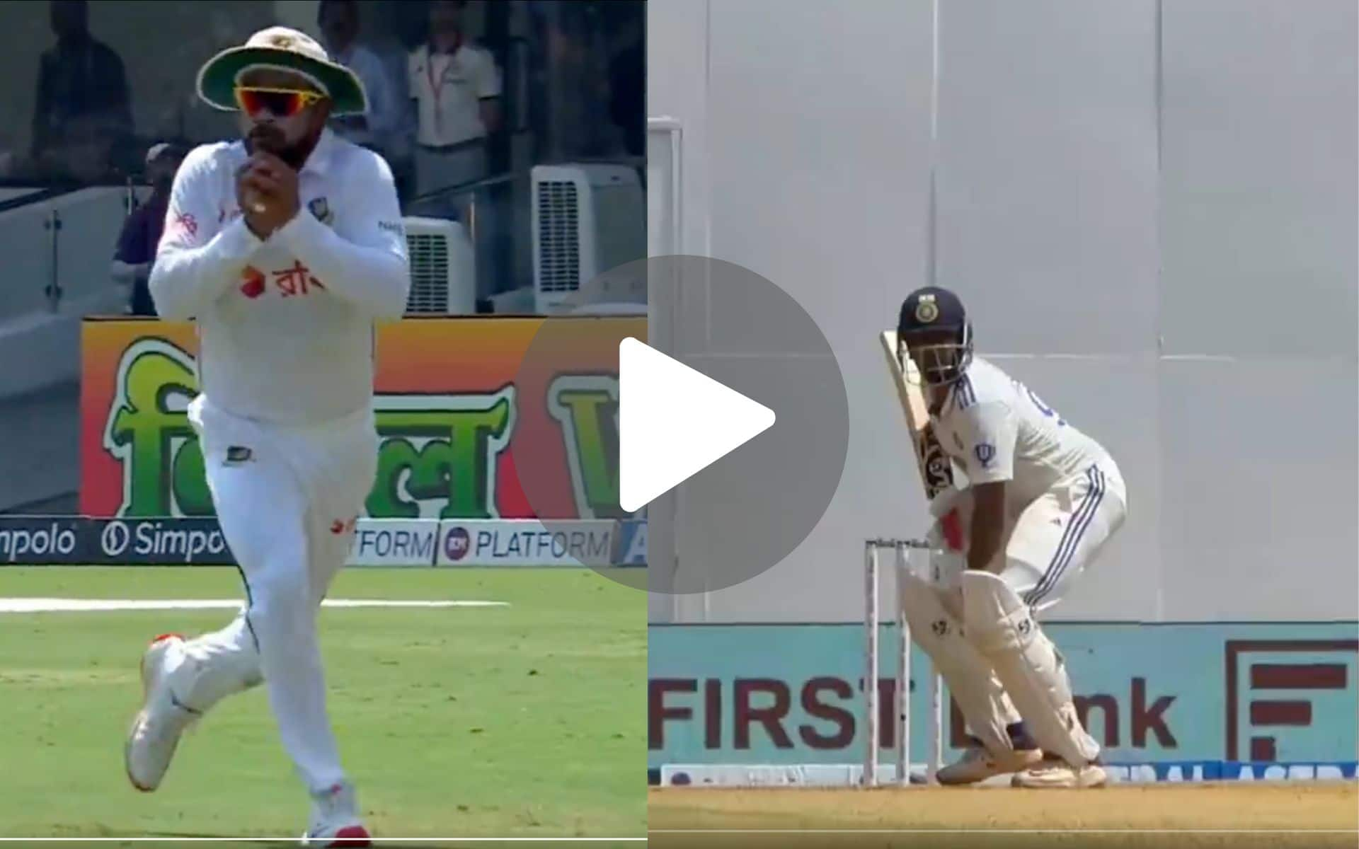 [Watch] Taskin Ahmed Makes R Ashwin Fall Into His Trap As Shanto's Running Catch Jolts India